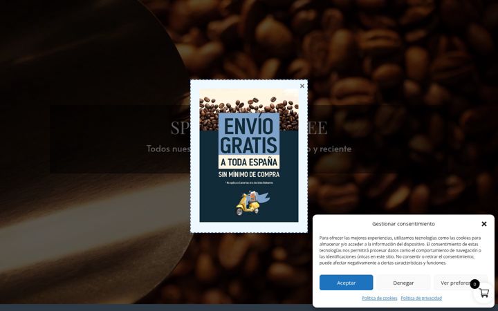 Ekraanipilt saidist arabiga-coffee.com