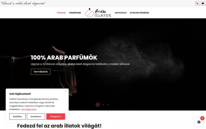 Screenshot του arabillatok.hu