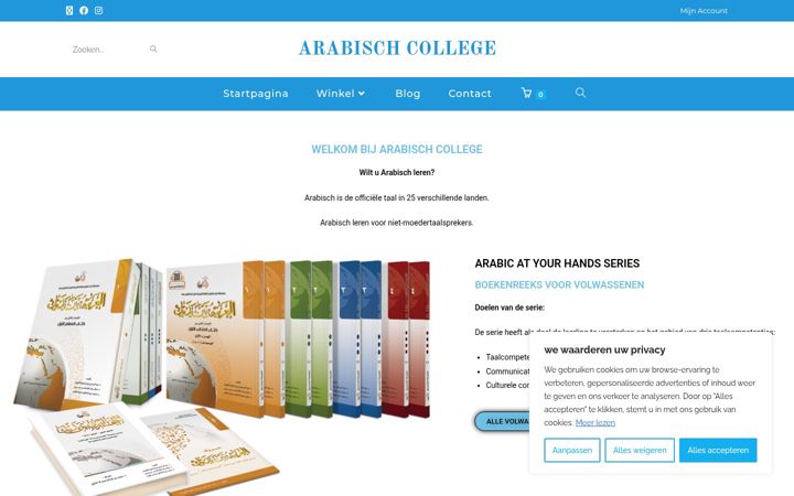 Screenshot of arabischcollege.nl