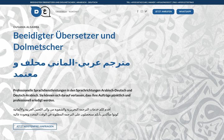 Screenshot of arabischdolmetscher.de