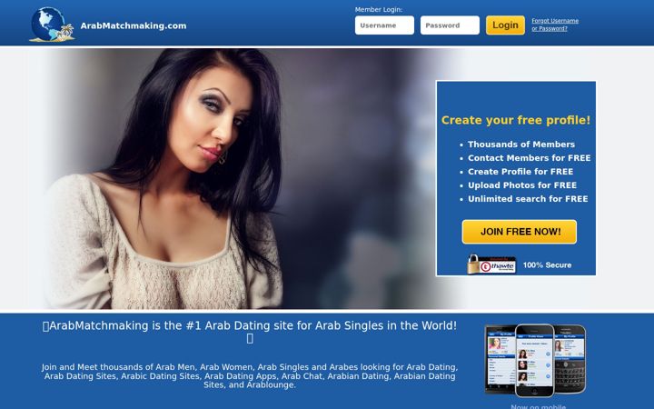 Screenshot of arabmatchmaking.com