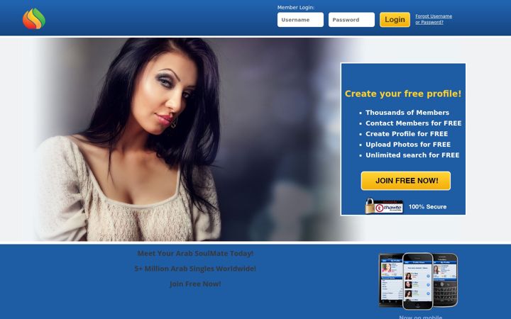 Screenshot of arabmatchmate.com