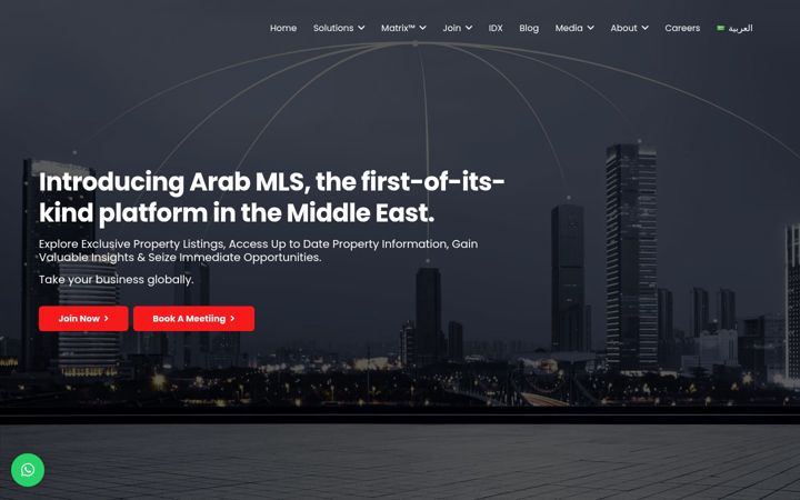 Screenshot of arabmls.org