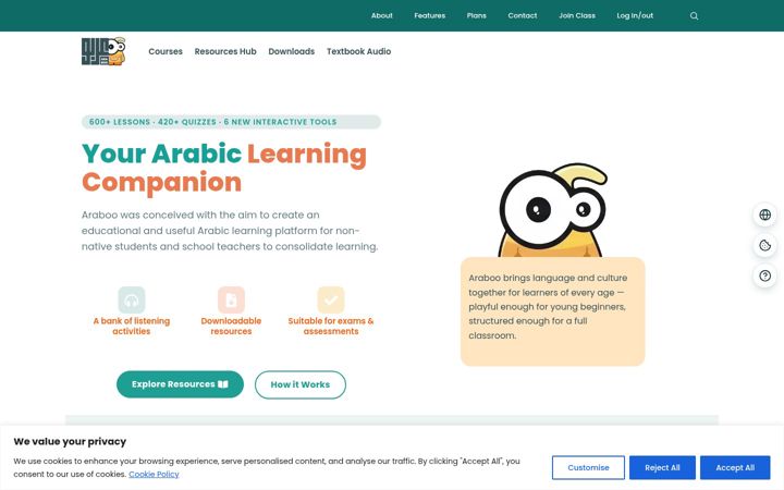 Screenshot of araboo.co.uk