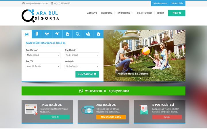Screenshot of arabulsigorta.com