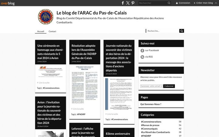 Screenshot of arac62.fr