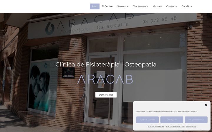 Screenshot of aracabsalut.com