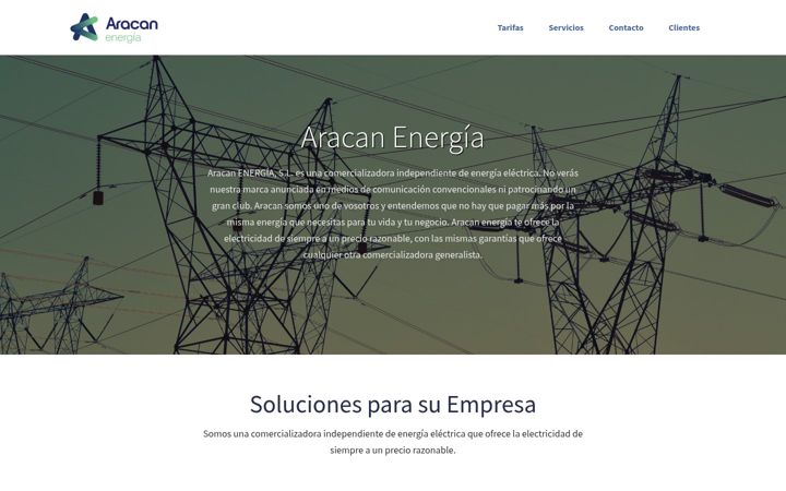 Screenshot of aracanenergia.es
