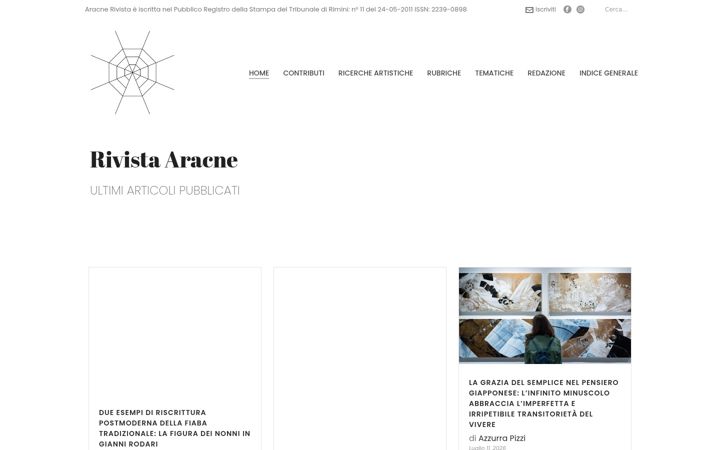 Screenshot of aracne-rivista.it