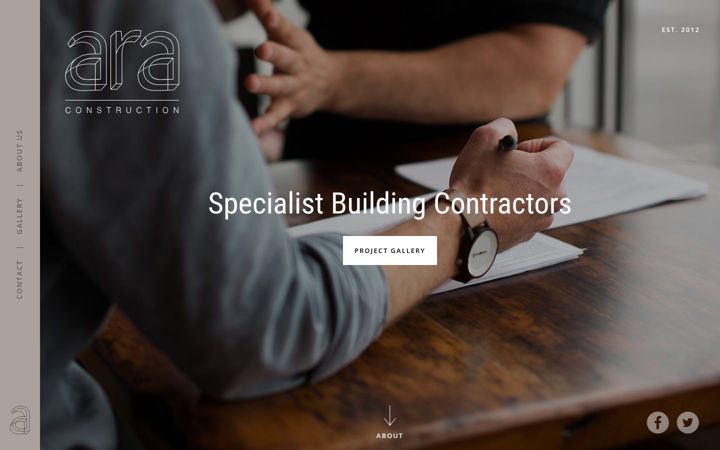 Captura de pantalla de araconstruction.co.uk