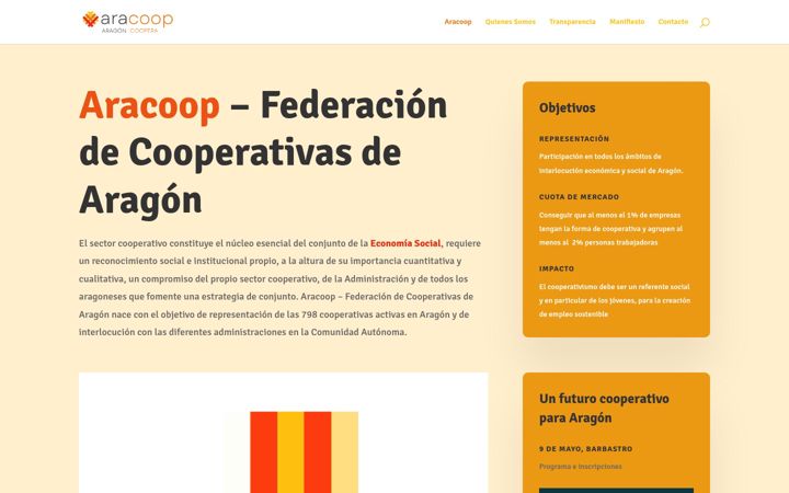 Screenshot ta' aracoop.org