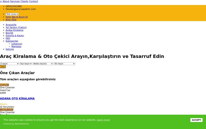 Screenshot of aracsepetim.com