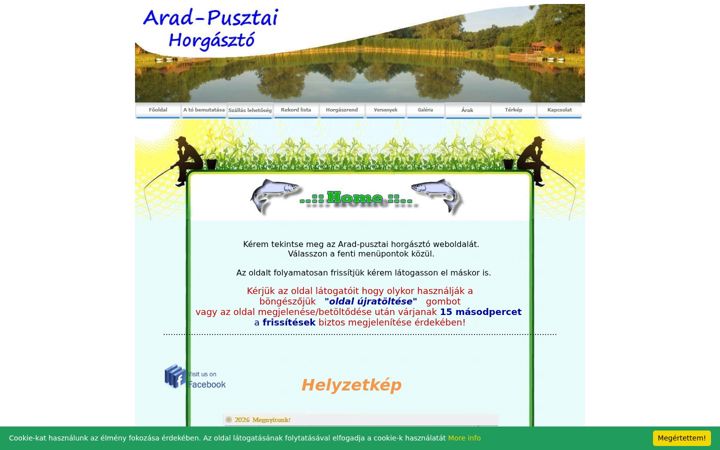 Screenshot of arad-puszta.hu