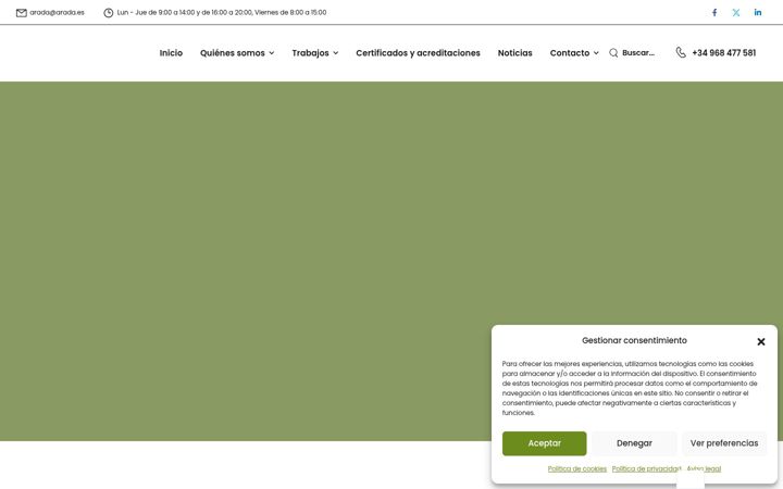 Screenshot ta' arada.es