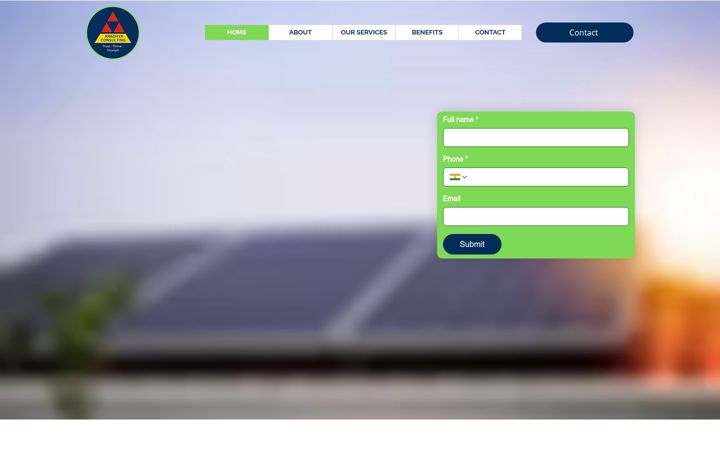 Screenshot of aradhyaconsulting.in