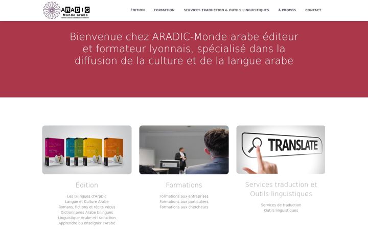Screenshot of aradic.fr