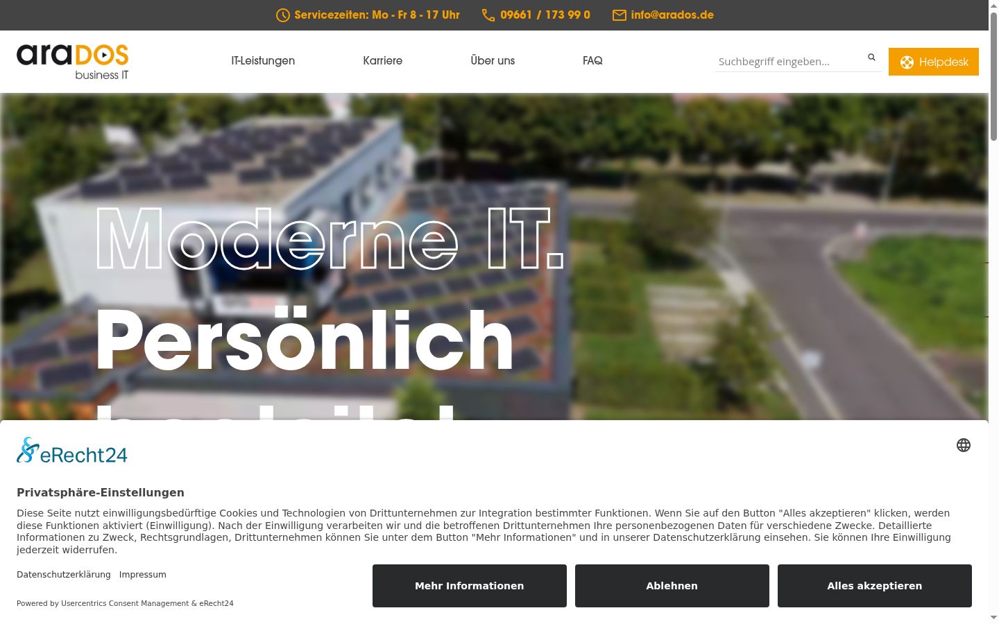 Screenshot tal-banner tal-kunsens muri qabel kwalunkwe interazzjoni