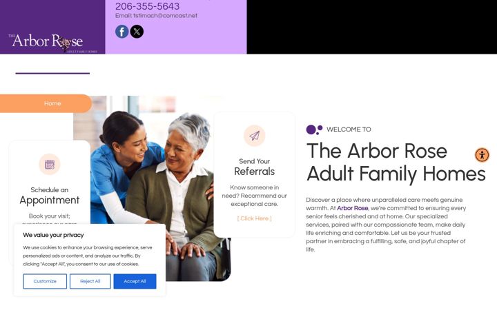 Screenshot of aradultfamilyhomes.com