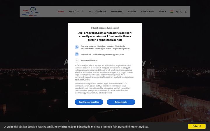Screenshot of aradvaros.com