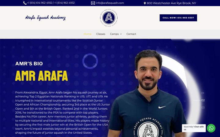 Screenshot ta' arafasquash.com