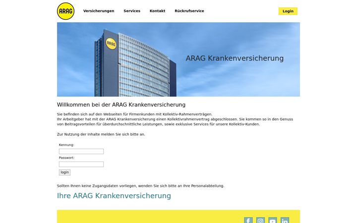Screenshot of arag-kollektiv.de