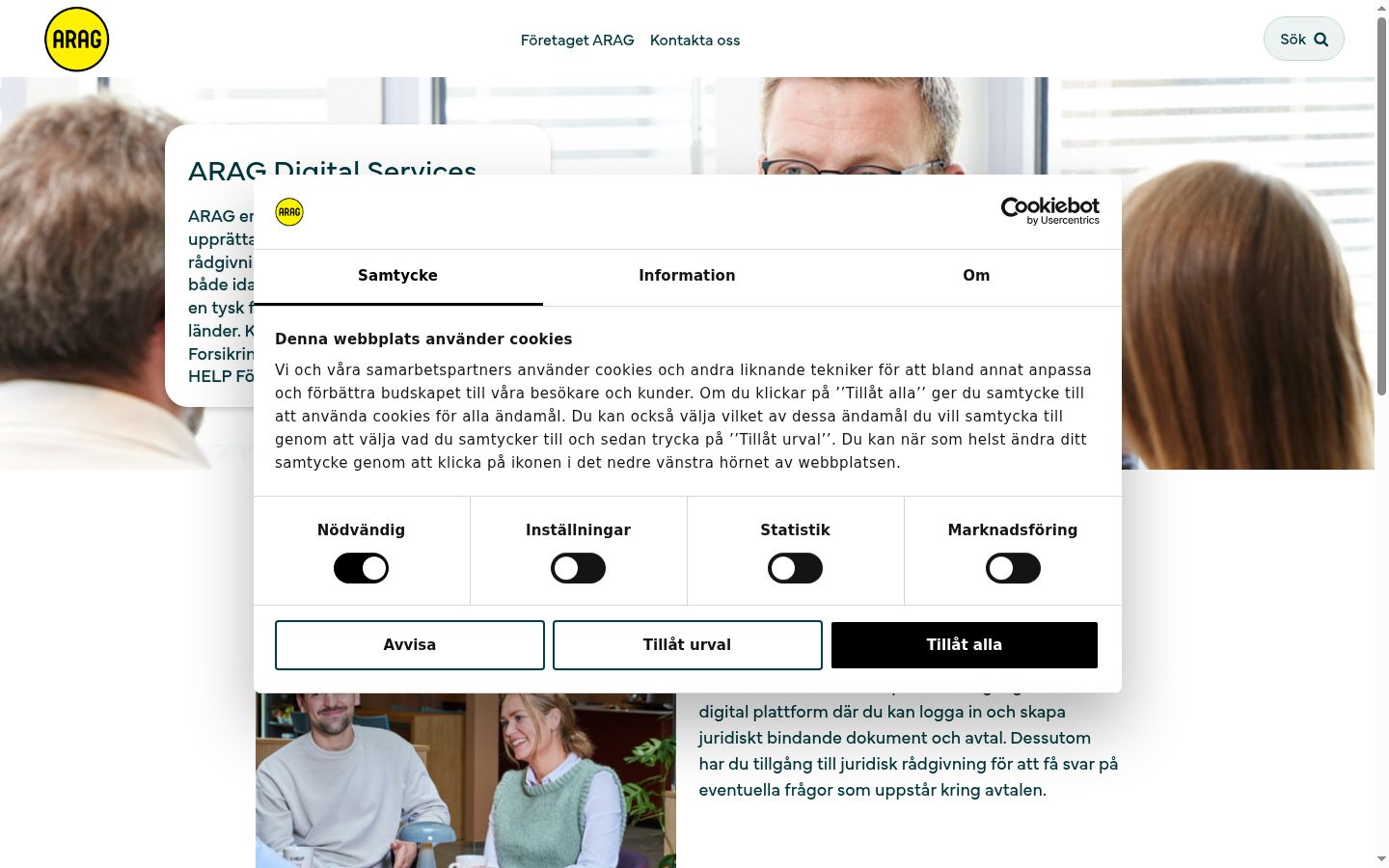 Screenshot tal-banner tal-kunsens muri qabel kwalunkwe interazzjoni