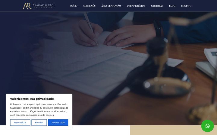 Képernyőkép: aragaoerechadvogados.com.br