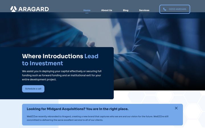 Screenshot ta' aragard.com