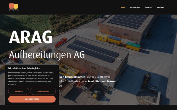 Екранна снимка на aragaufbereitungen.ch
