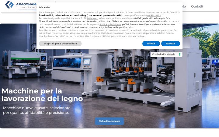 Screenshot of aragonamacchine.com