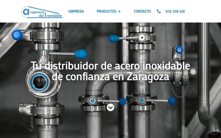 Screenshot ta' aragonesadelinoxidable.com
