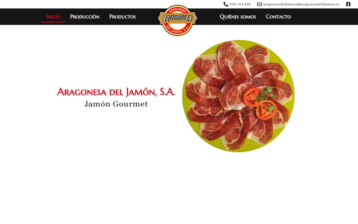 Captura de pantalla de aragonesadeljamon.es