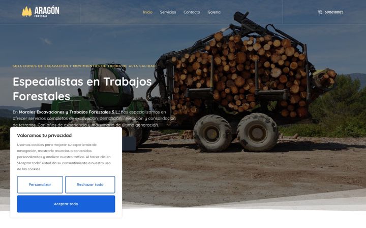 Screenshot of aragonforestal.com