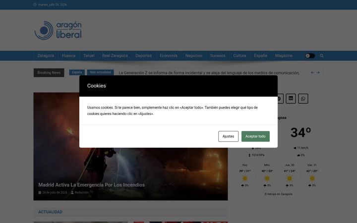 Screenshot of aragonliberal.es