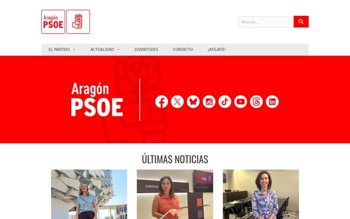 Screenshot of aragonpsoe.es