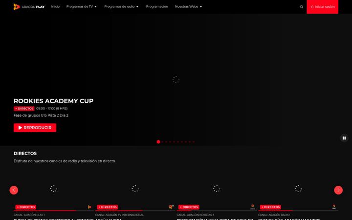 Screenshot of aragontelevision.es