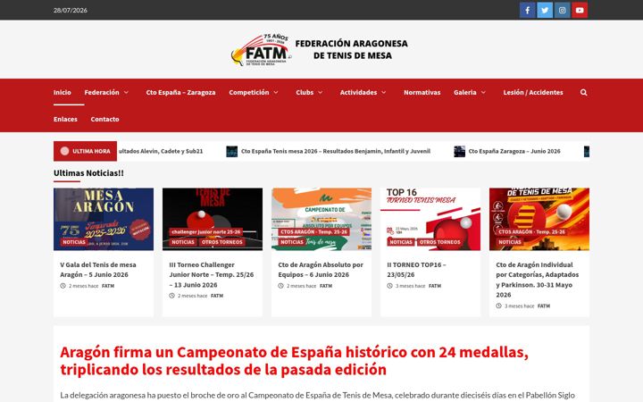 Screenshot of aragontenisdemesa.com