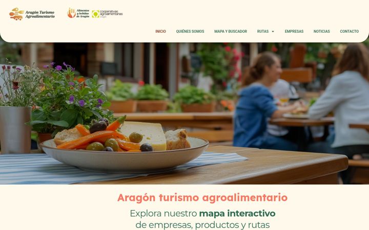 Snimka zaslona za aragonturismoagroalimentario.es