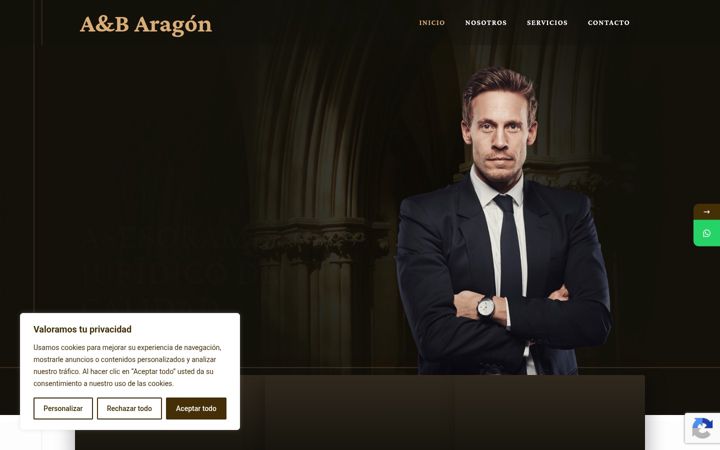 Screenshot ta' aragonyblanesabogados.com