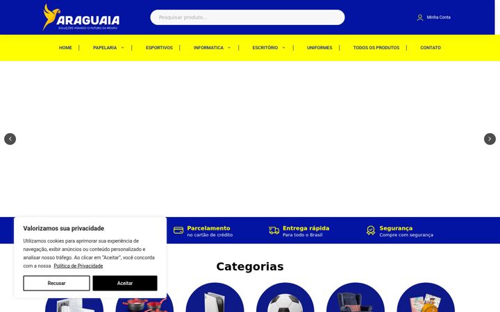 Snimka zaslona za araguaiasolucoes.com.br