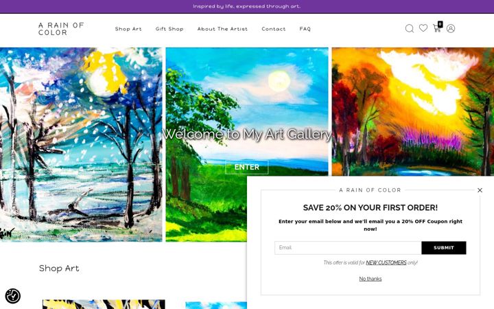 Zrzut ekranu arainofcolors.com