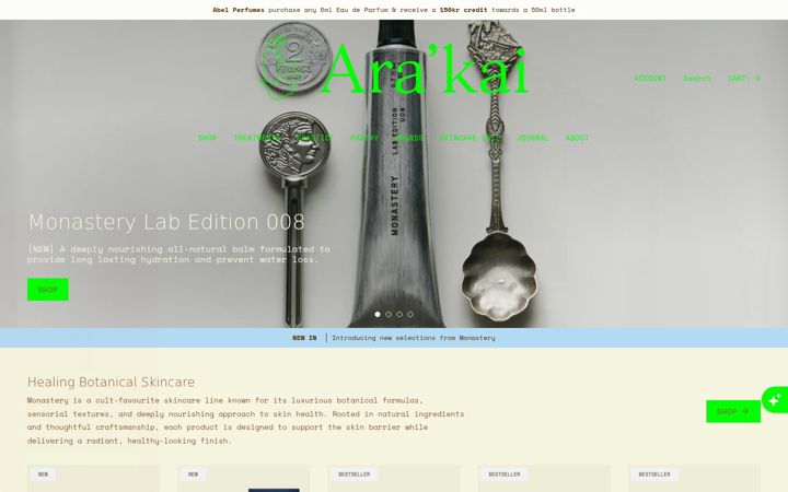 Screenshot of arakaibeauty.com