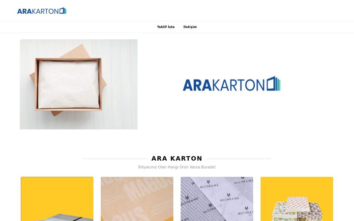 Screenshot of arakarton.com.tr