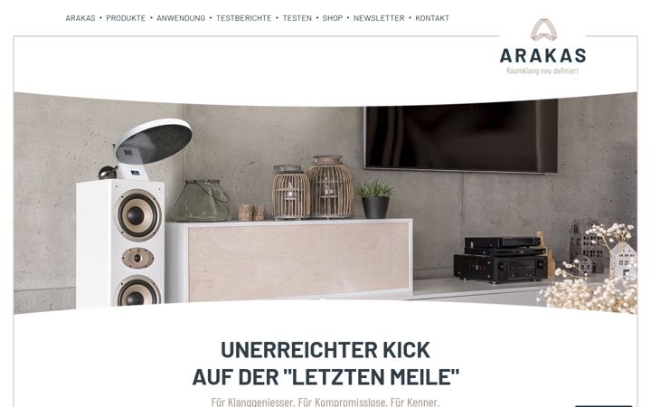 Screenshot of arakas.de