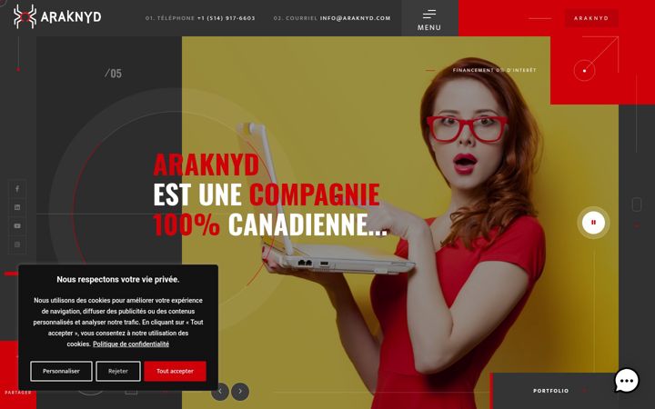 Skjermbilde av araknyd.com