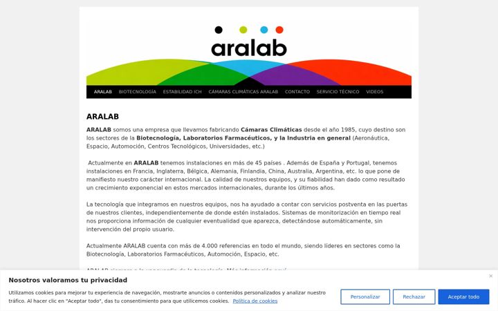 Kuvakaappaus sivustosta aralab-esp.es
