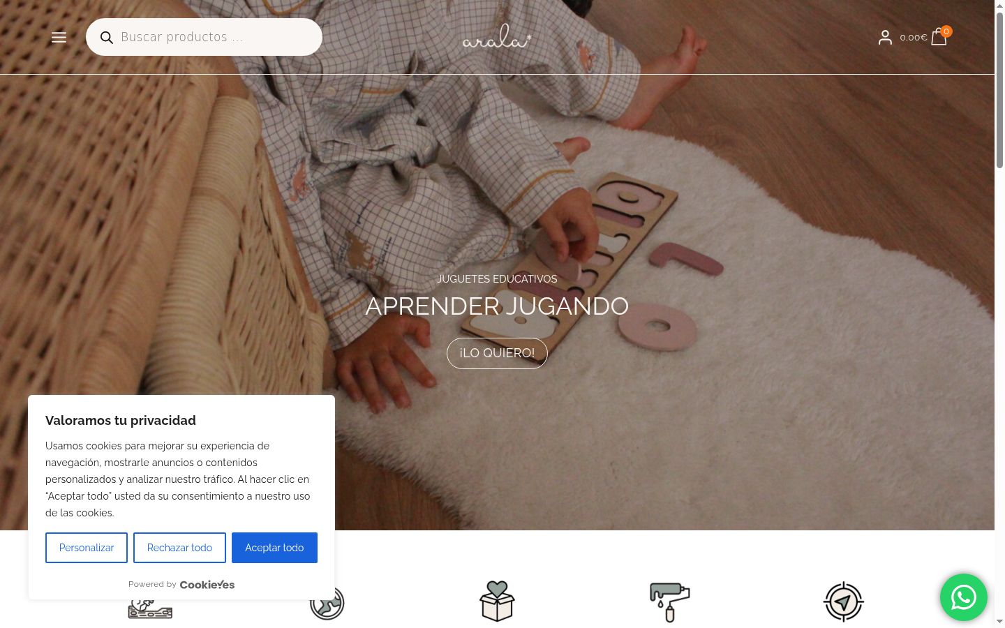 Capture d'écran de la bannière de consentement affichée avant toute interaction
