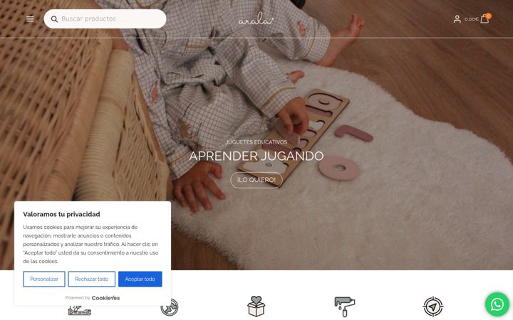 Skjermbilde av aralastudio.com
