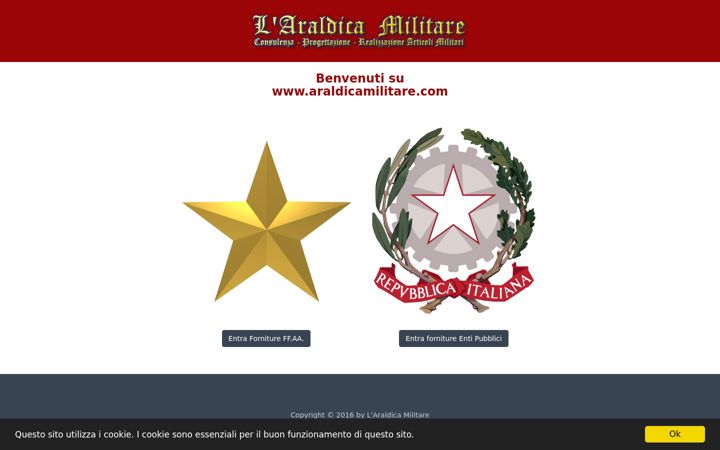 Screenshot of araldicamilitare.com