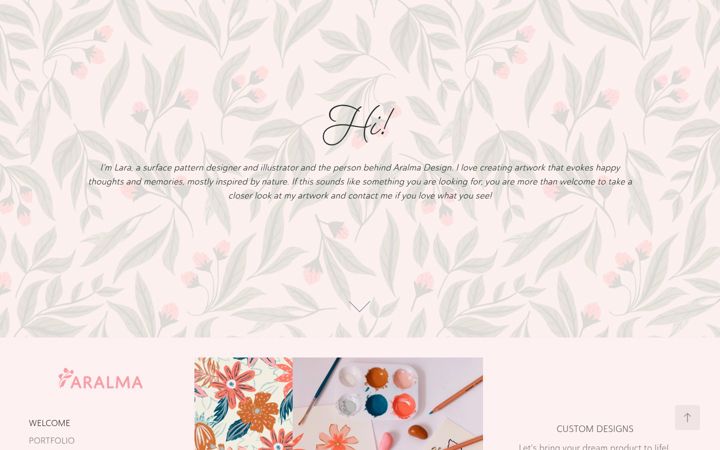 Screenshot of aralmadesign.com